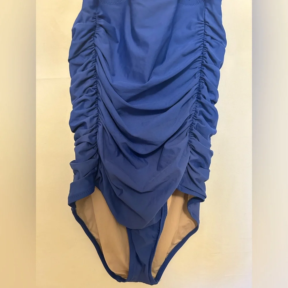 J. Crew Ruched halter one-piece swimsuit‎ Size 10